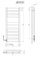 Рушникосушарка електрична Волс 1200х500/9 EL тайм. чорна