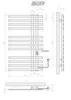 Рушникосушарка електрична Браш 1000х600/12 ER тайм. чорна