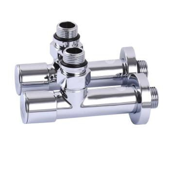 Кран вентильный угловой с американкой  1/2″хром (2шт.КОМПЛЕКТ)