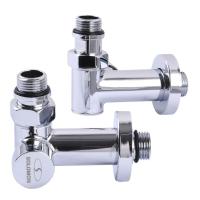 Кран вентильный угловой с американкой  1/2″ хром под тен (2шт.)