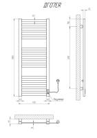 Полотенцесушитель электрический Герда 1000х400/15 ER тайм. черный