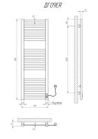 Полотенцесушитель электрический Герда 1200х400/18 ER тайм. черный